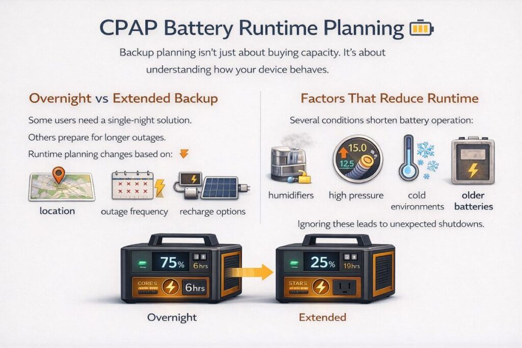 CPAP Battery Runtime Planning