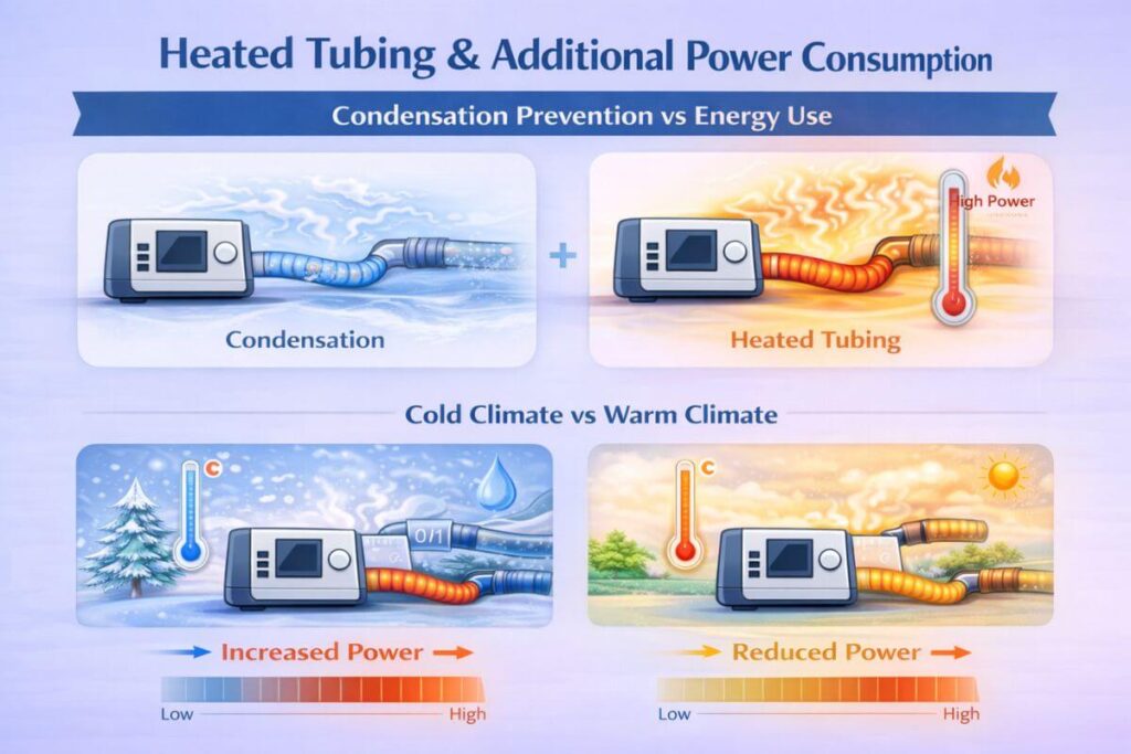 Heated Tubing and Additional Power Consumption