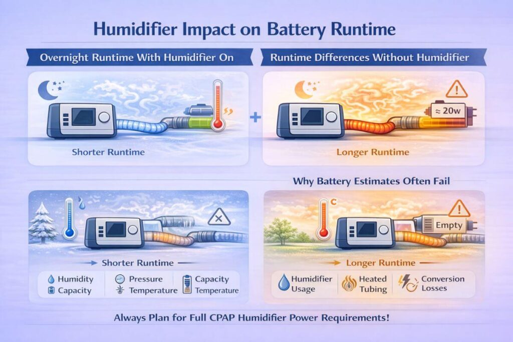 Humidifier Impact on Battery Runtime