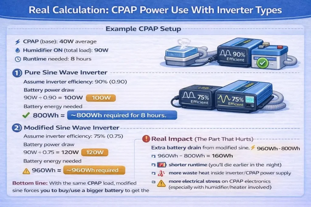 CPAP Power Use With Inverter Types