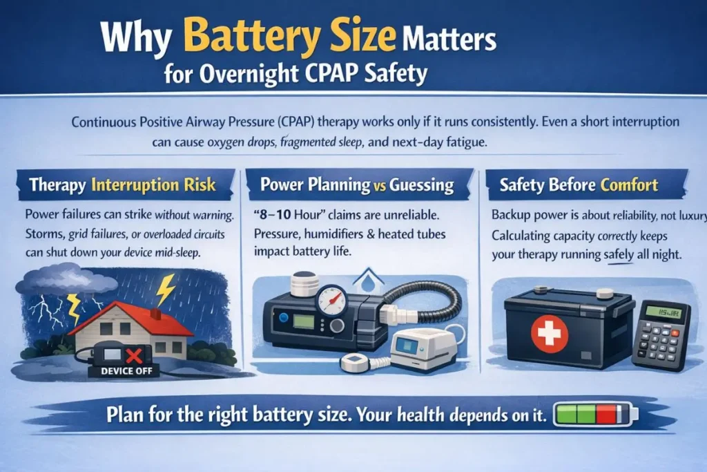 Why Battery Size Matters for Overnight CPAP Safety