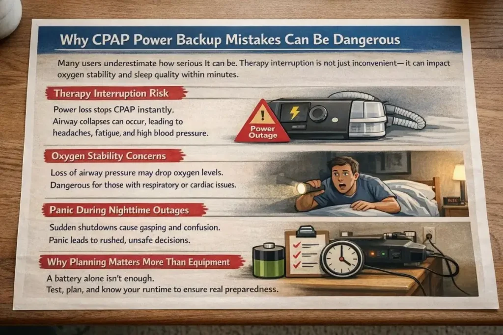 Why CPAP Power Backup Mistakes Can Be Dangerous