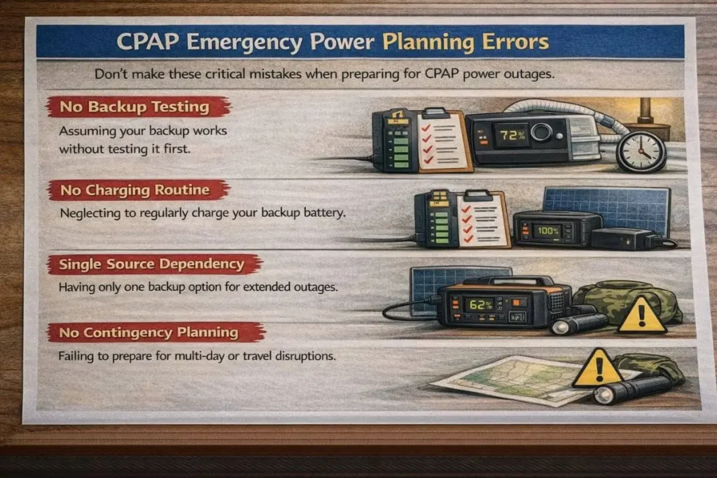 CPAP Emergency Power Planning Errors
