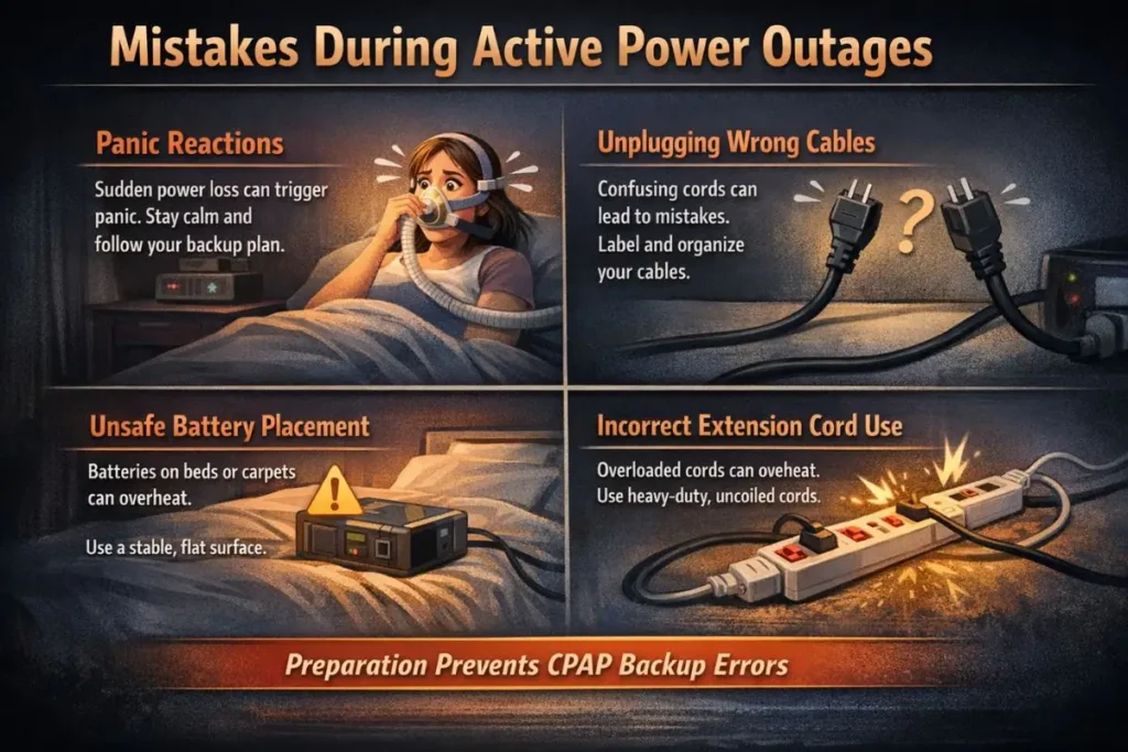 Mistakes During Active Power Outages